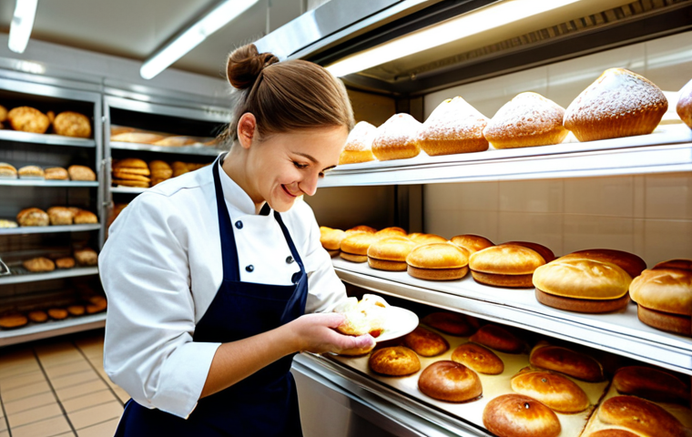 Experienced Baker at a Berlin Bakery**

"A professional baker, fully clothed in a traditional baker's uniform, carefully decorating a Berliner (Krapfen) in a brightly lit Berlin bakery. Shelves filled with delicious pastries and bread in the background.  Safe for work, appropriate content, perfect anatomy, well-formed hands, natural pose, high-quality image, family-friendly."

**