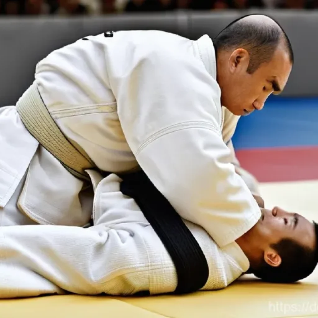 유도 경기에 필요한 심판 규정 - **A detailed shot of an official Judogi check before a major Judo competition.** Two male or female ...